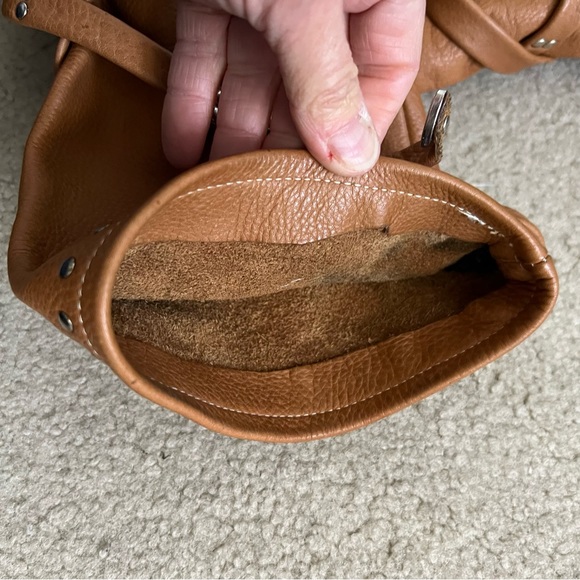 Vintage ‘Hector Riccione’ Pull Up Caramel Tan Calfskin Moccasin Boots Stud Tie - Picture 12 of 16